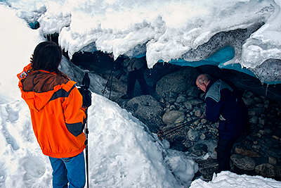 Skiing to Nigardsbreen Ice Cave