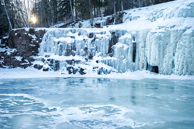 Gooseberry Falls in winter, Two Harbors, MN, USA