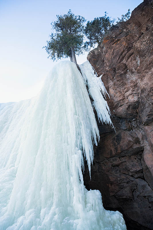 Gooseberry Falls in winter, Two Harbors, MN, USA