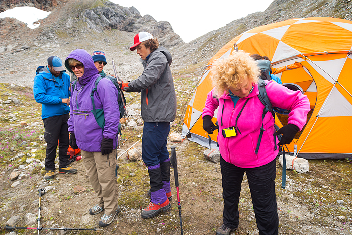 Trekking adventure on Lemon Glacier, Juneau Icefield, Juneau, Alaska, USA