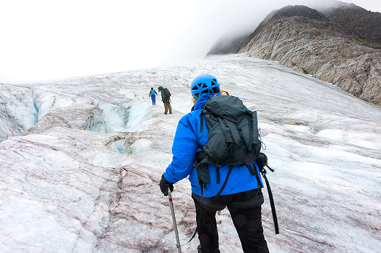 Trekking adventure on Lemon Glacier, Juneau Icefield, Juneau, Alaska, USA