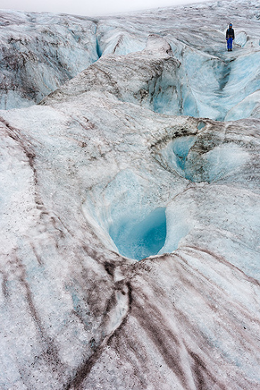 Trekking adventure on Lemon Glacier, Juneau Icefield, Juneau, Alaska, 