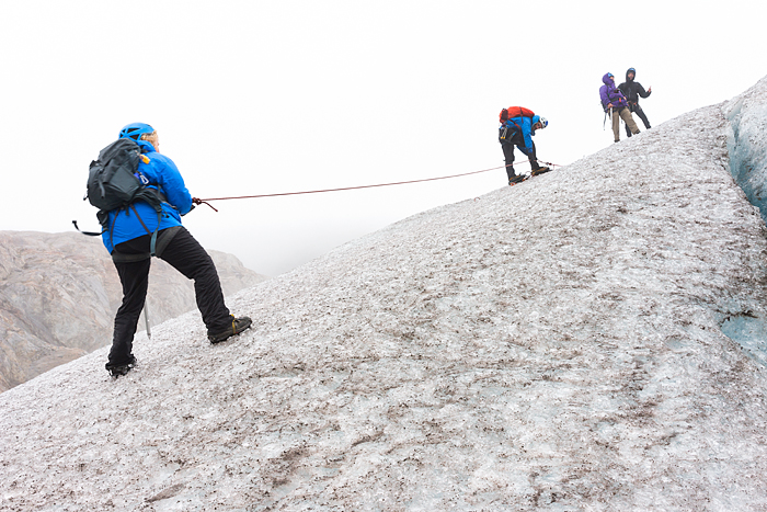 Trekking adventure on Lemon Glacier, Juneau Icefield, Juneau, Alaska, USA