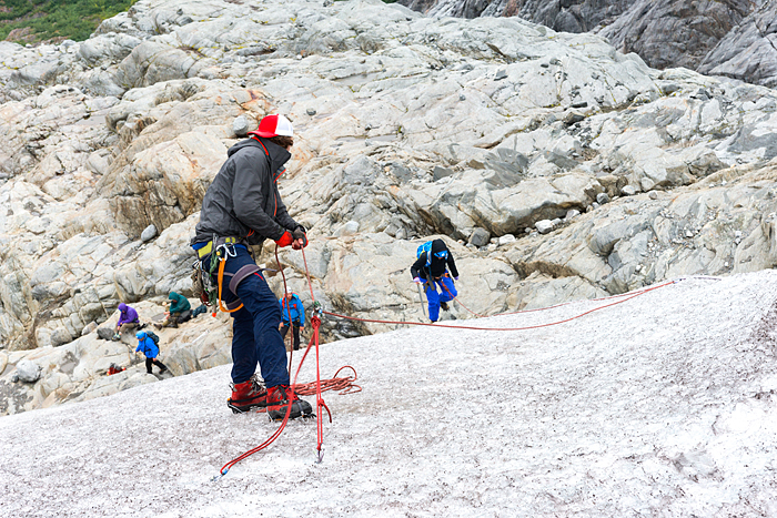 Trekking adventure on Lemon Glacier, Juneau Icefield, Juneau, Alaska, USA