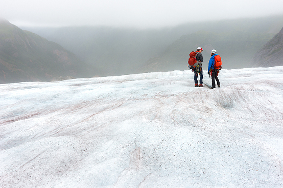 Trekking adventure on Lemon Glacier, Juneau Icefield, Juneau, Alaska, USA