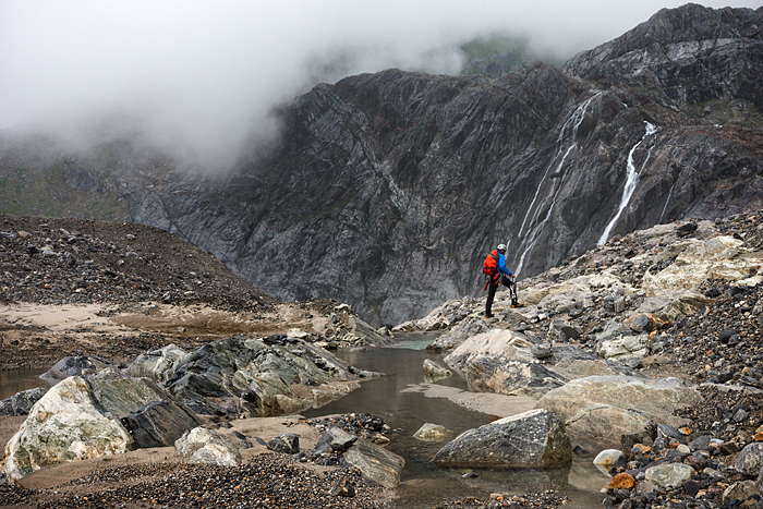 Trekking adventure on Lemon Glacier, Juneau Icefield, Juneau, Alaska, USA