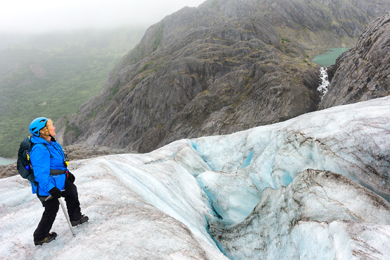 Trekking adventure on Lemon Glacier, Juneau Icefield, Juneau, Alaska, USA