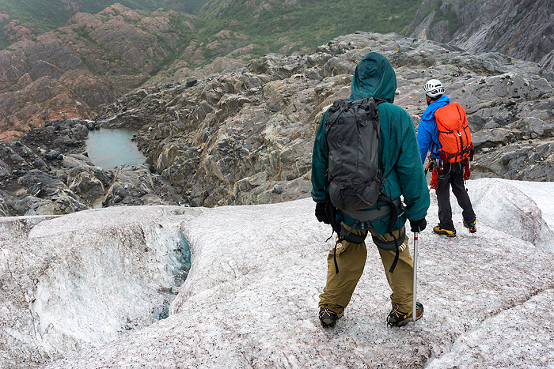 Trekking adventure on Lemon Glacier, Juneau Icefield, Juneau, Alaska, USA