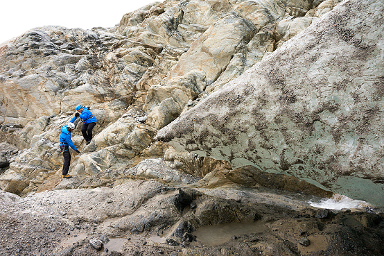 Trekking adventure on Lemon Glacier, Juneau Icefield, Juneau, Alaska, USA