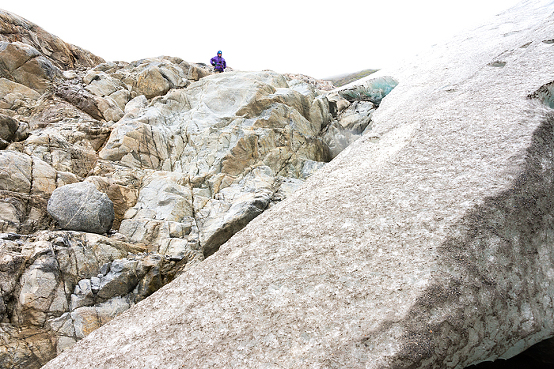 Terminus ice on glacier, Lemon Glacier, Juneau Icefield, Juneau, Alaska, USA