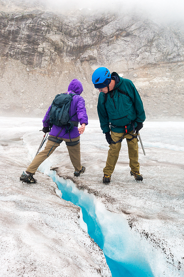 Trekking adventure on Lemon Glacier, Juneau Icefield, Juneau, Alaska, USA