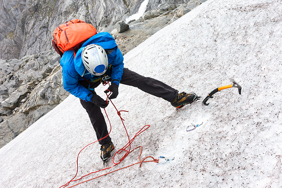 Trekking adventure on Lemon Glacier, Juneau Icefield, Juneau, Alaska, USA