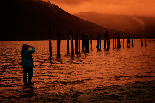 Treadwell Mine pump, Juneau sunset