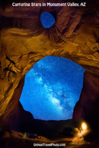 Capturing stars in Monument Valley, Arizona