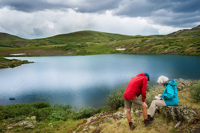 Couple at Highland Mary Lakes, San Juan Mountains