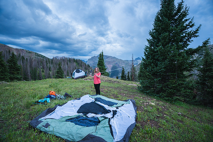 Llama trekking with Redwood Llamas in the San Juan Mountains, Colorado