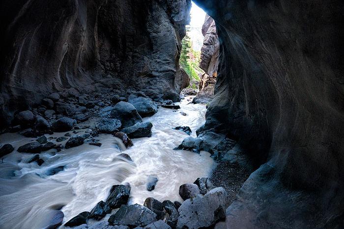 Hiking to Box Canyon Falls, Ouray, CO, USA