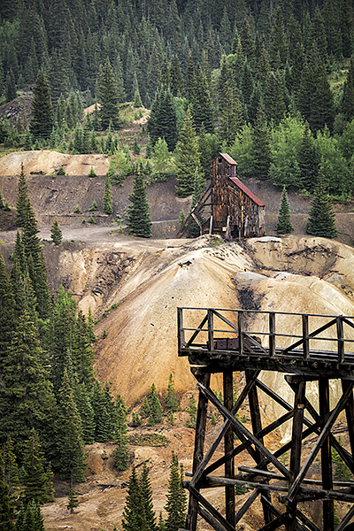 Yankee Girl mine on the Million Dollar Highway near Silverton, CO, USA