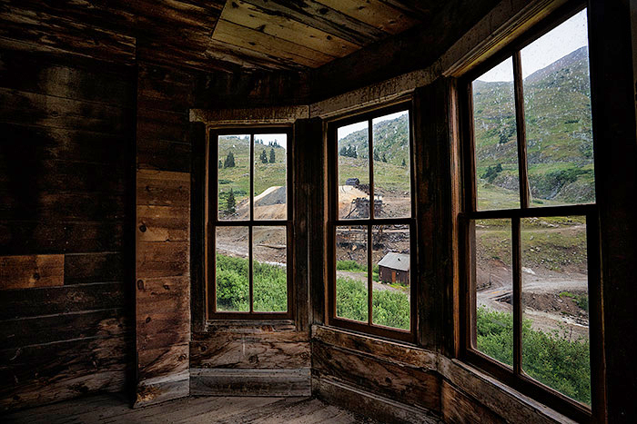 Bay window of the Duncan house in Animas Forks