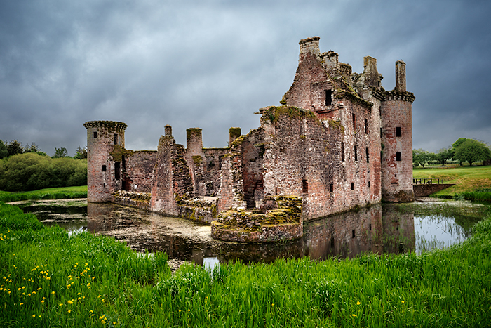 Caerlaverock Castle in southern Scotland