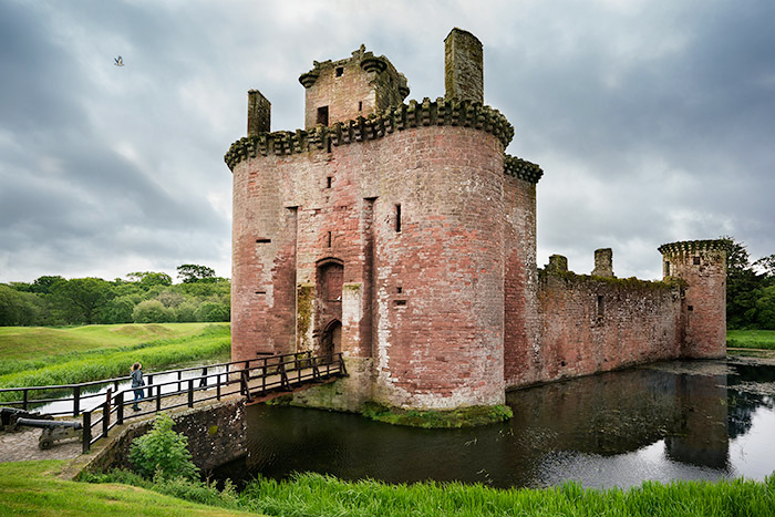 Caerlaverock Castle in southern Scotland