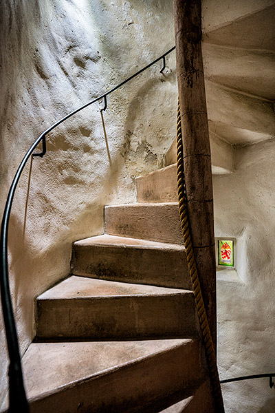 spiral castle stairs