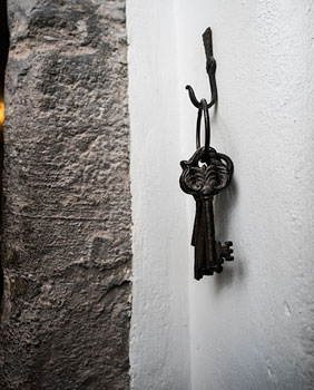 keys for staying in a castle