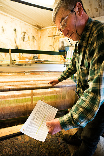 Harris Tweed weaver on the Isle of Lewis