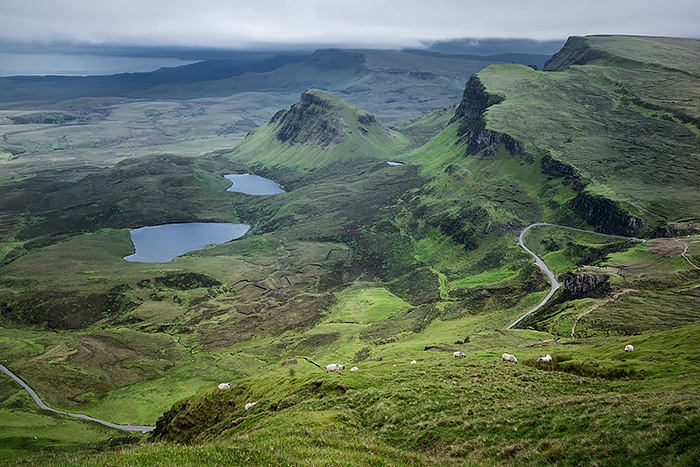 hiking quirang over the sea to skye