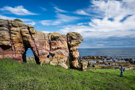 Caipile rock formation caves on Scotland