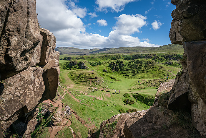 Hiking to Fairy Glen, Isle of Skye, Scotland