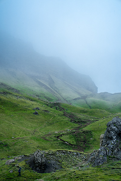 Old Man of Storr hiking trail on Trotternish peninsula, Isle of Skye