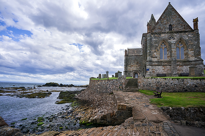 St Monans village while hiking Fife Coastal Path