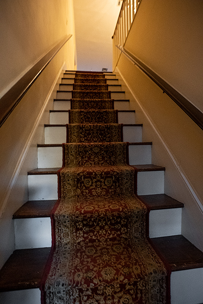 Famous stairway inside Haunted Myrtles Plantation, Lousiana