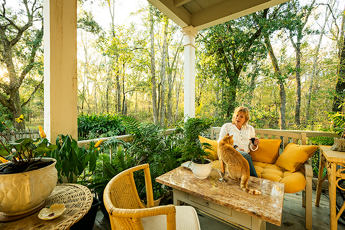 Porch at Maison Maeleine B&B in Louisiana