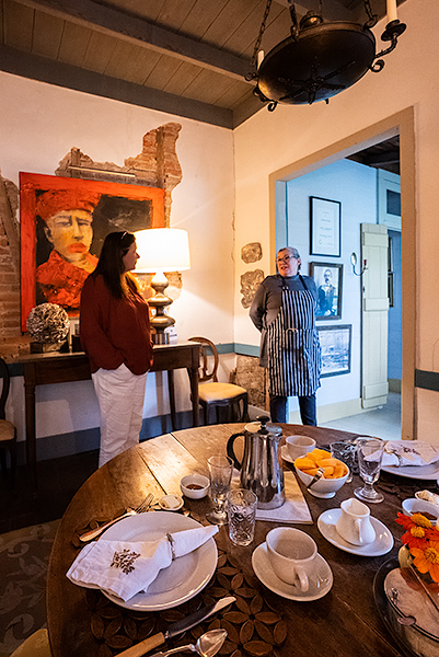 Breakfast nook at Maison Madeleine