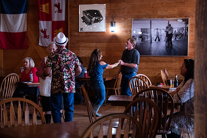 Vermillionville Living Folk Museum, live Cajun music and dancing at Bal du Dimanche, Sunday Dance Series, Lafayette, Louisiana, USA