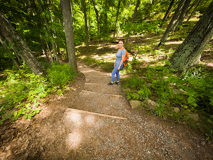 Trail on Seneca Rocks is well maintained