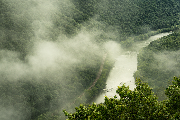 Cloudy morning at Grandview, New River Gorge, West Virginia, USA