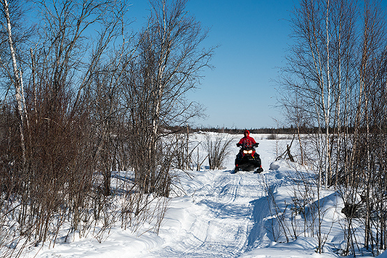 Winter activities in Yellowknife, NWT, Canada