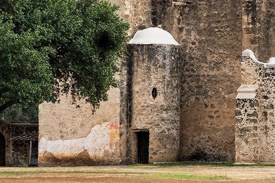 faded painting on San Juan mission