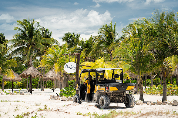 Taxi to hotel on Isla Holbox Mexico