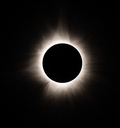 Corona during Totality, Total Solar Eclipse 2024, Indiana