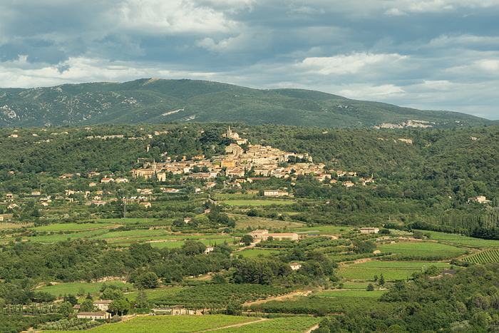 Lacoste village in high in the Petite Luberon Mountains