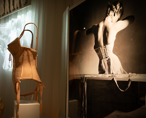 Jean Paul Gaultier fashion exhibit, Lacoste village, Provence, France