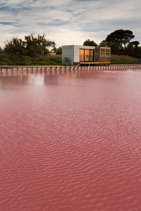 Staying on a pink salt pond in Salin d