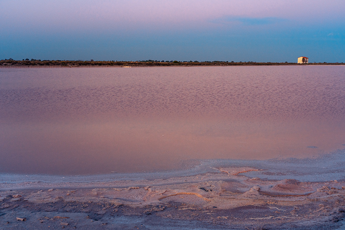 Staying on a pink salt pond in Salin d