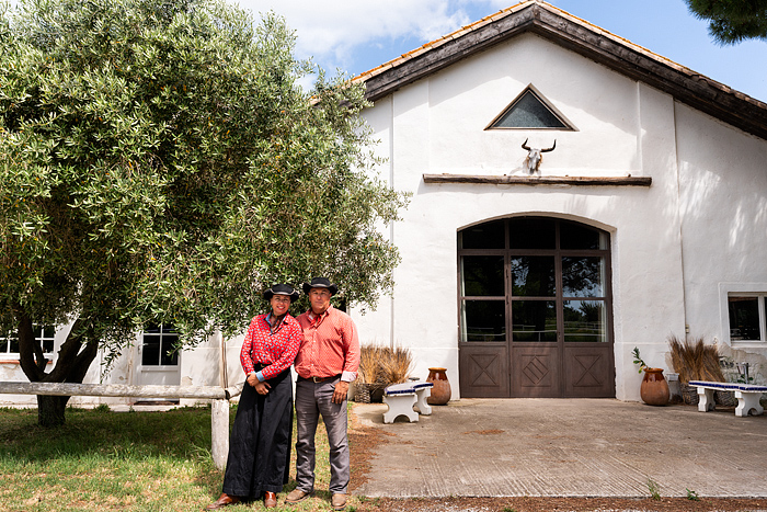 Gardian and wife on their manade in Camargue in the South of France